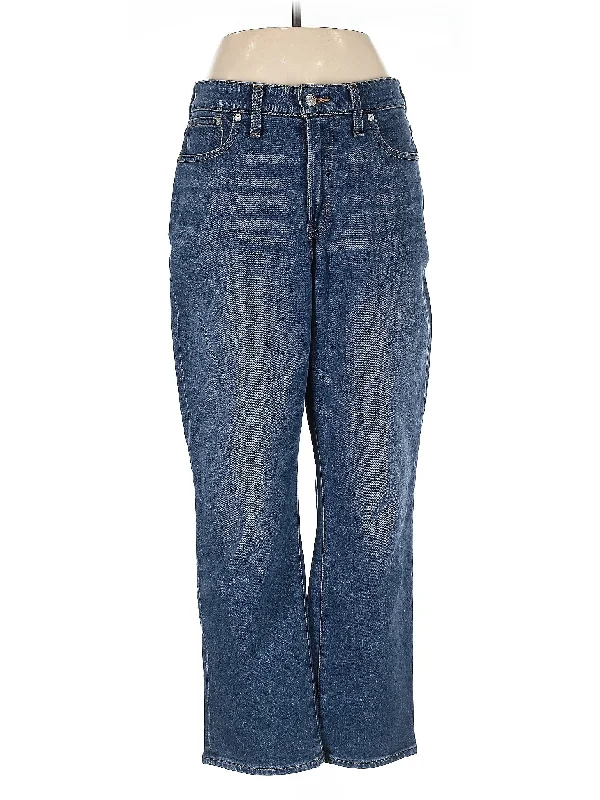 women's denim jeans with adjustable waistbandsHigh-Rise Wide-leg Jeans in Medium Wash