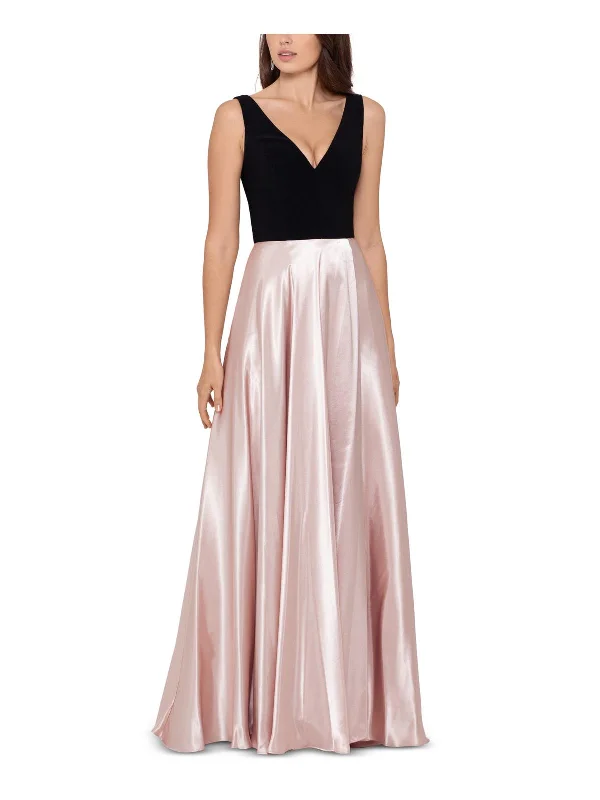 eco-friendly party dressesWomens V-Neck Sleeveless Evening Dress