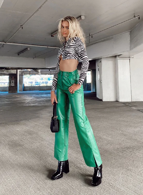 women's low-rise denim jeansSuki Pants Green