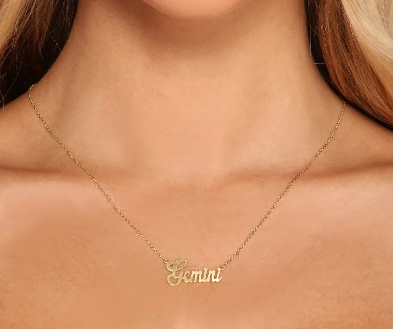 chic and comfortable Mimi dresses for all-day wearGemini Sign Script Necklace