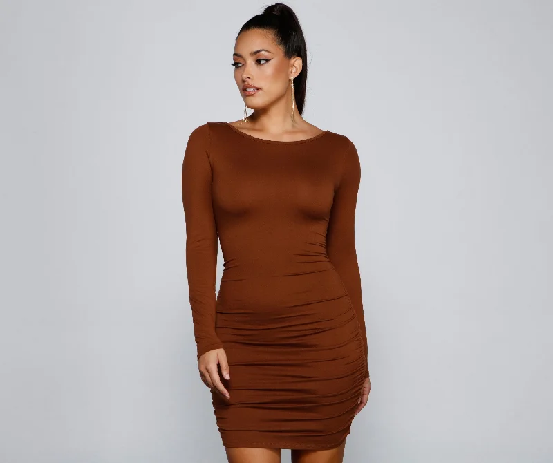 sleek mini Mimi dresses for modern styleElevated Chic Stylish Ruched Mini Dress