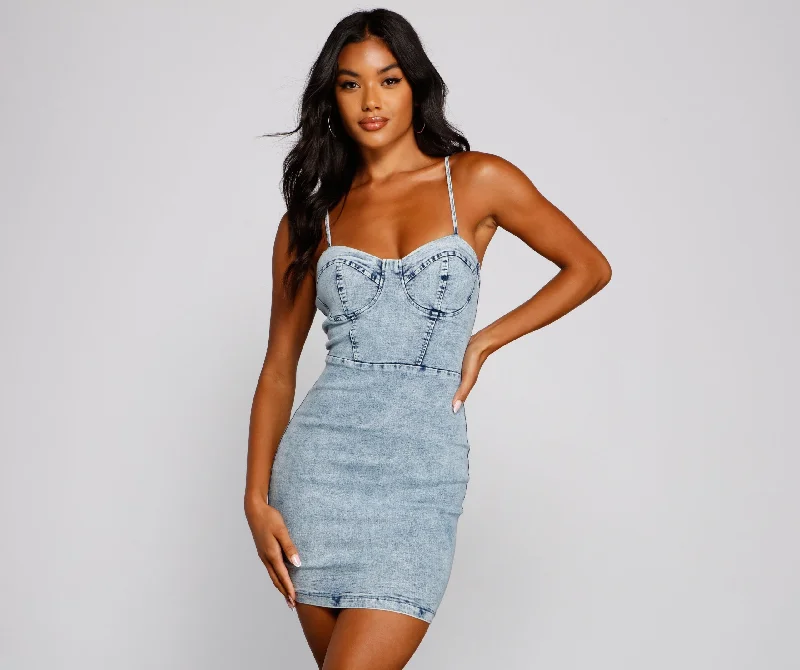 casual yet elegant Mimi dresses for daily wear and special occasionsStyle Icon Stylish Denim Mini Dress