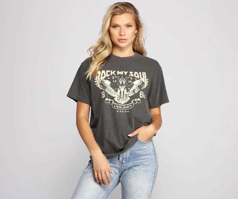 women's T-shirts for special occasionsRock My Soul Oversized Graphic Tee