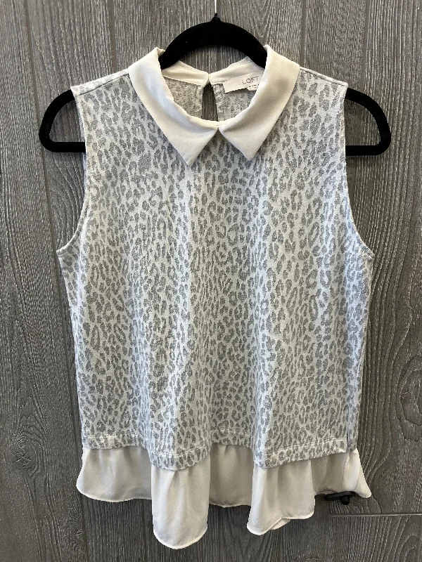 cropped women's topsAnimal Print Top Sleeveless Loft, Size S