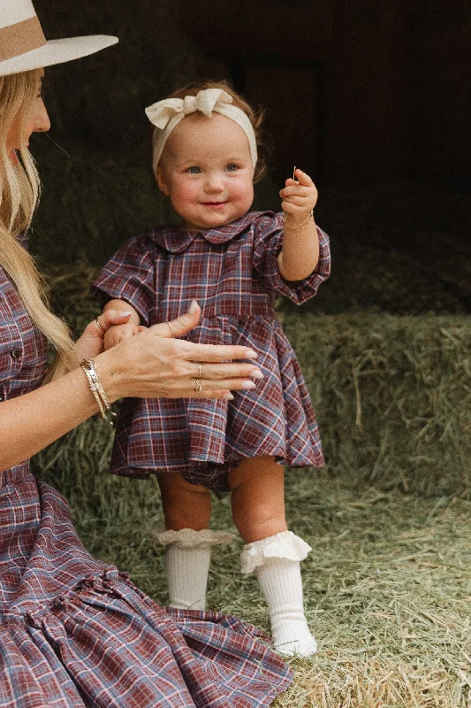 women's short-sleeved dressesBaby Virginia Dress Set in Plaid