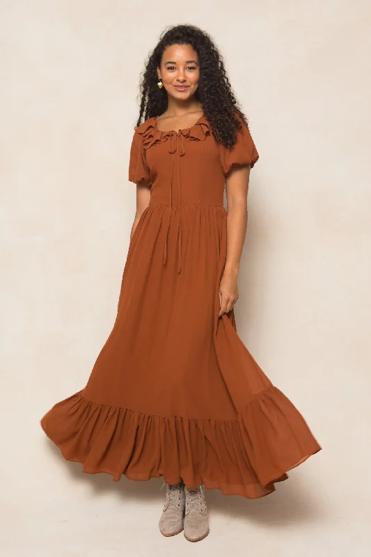 women's fashionable dressesBillie Dress in Amber Chiffon