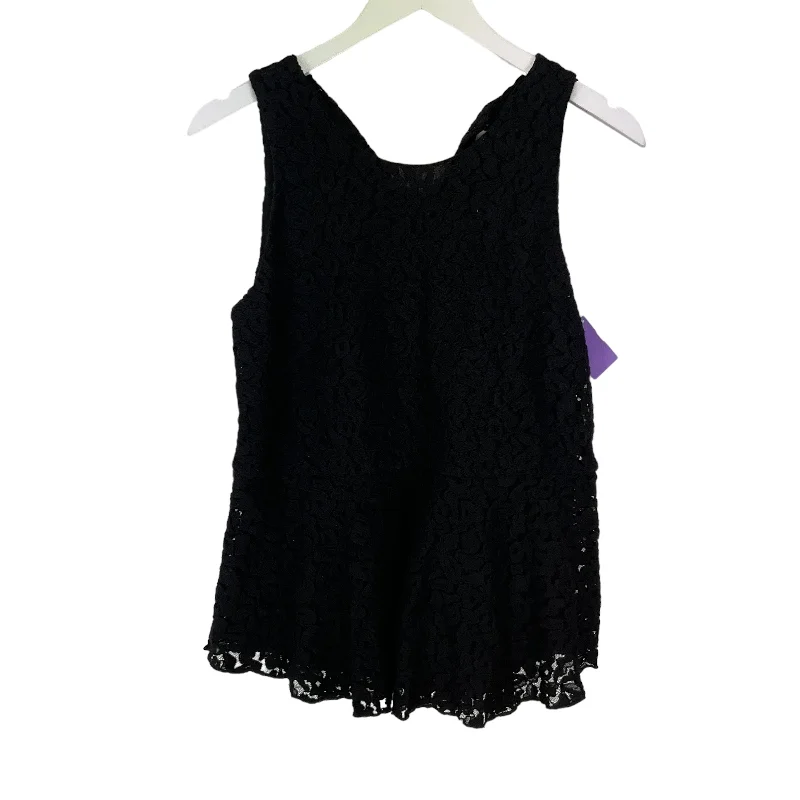 women's tops for cozy nights inBlack Top Sleeveless Basic Loft, Size S