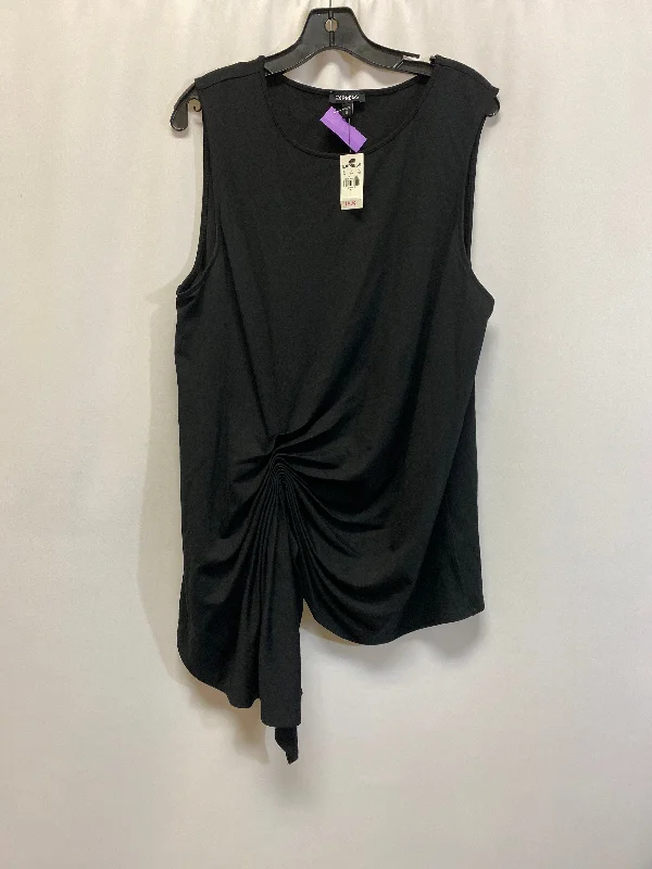 women's tops for those who want to stay cool and chic during warmer weatherBlack Top Sleeveless Express, Size Xl