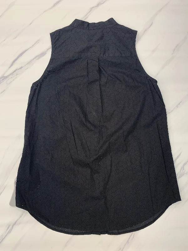 women's tops with spaghetti straps and deep V-necksBlack Top Sleeveless Michael By Michael Kors, Size S