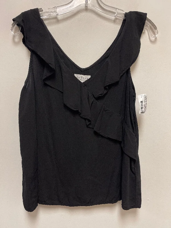 women's tops for those who love to dress up their casual looks with stylish topsBlack Top Sleeveless Velvet By Graham & Spencer, Size Xs