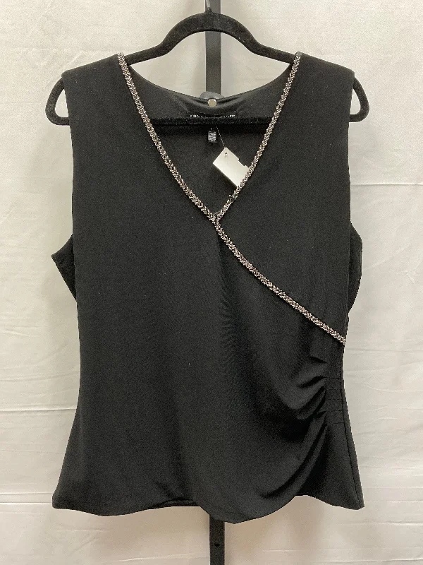 women's tops for maximalist fashion loversBlack Top Sleeveless White House Black Market, Size Xl