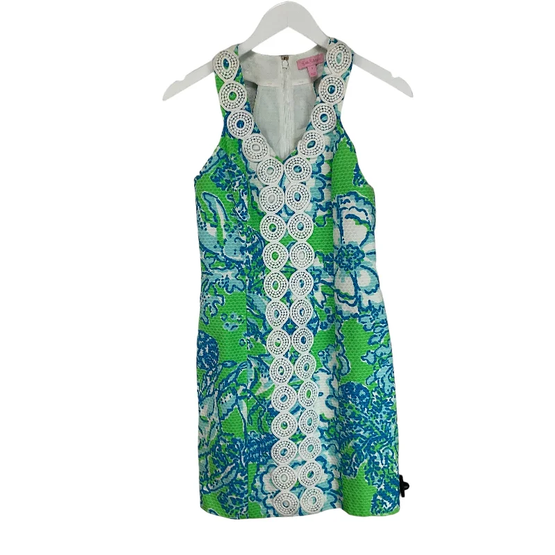 women's eco-friendly dressesBlue & Green Dress Designer Lilly Pulitzer, Size 0