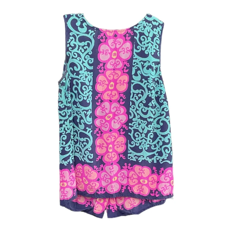 women's tops for those who want to add a personal touch to their wardrobe with unique and one-of-a-kind piecesBlue & Pink Top Sleeveless Lilly Pulitzer, Size Xs