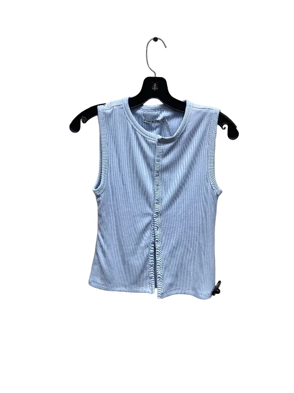 women's tops with lace-up frontsBlue Top Sleeveless Abercrombie And Fitch, Size Xs