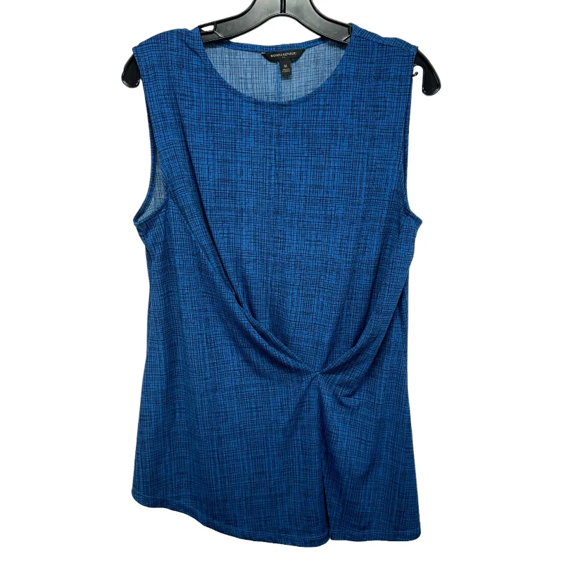 women's tops for those who want to elevate their everyday wear with chic and elegant piecesBlue Top Sleeveless Banana Republic, Size M