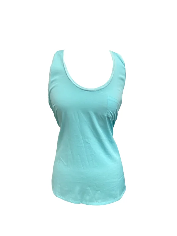 women's tops for those who want to make a bold fashion statement with their choice of topsBlue Top Sleeveless Banana Republic, Size S