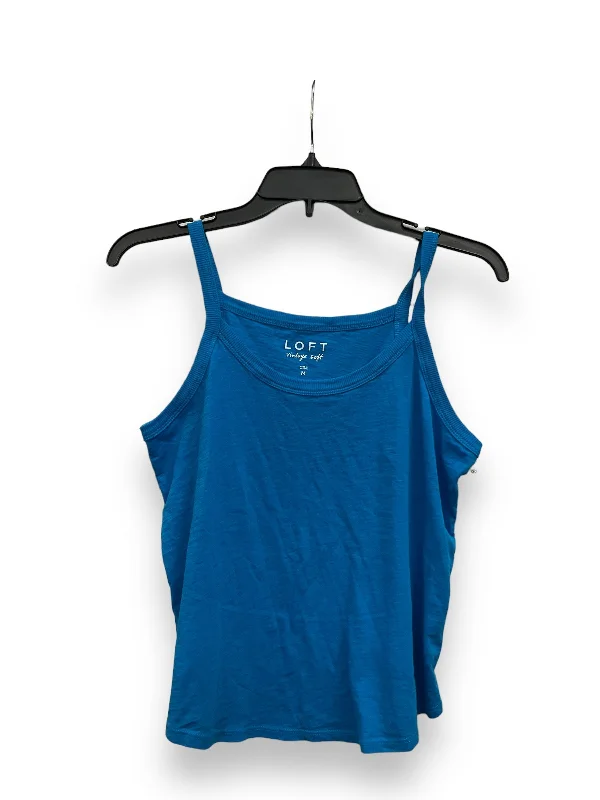 women's tops for those who want to wear versatile pieces that can be dressed up or downBlue Top Sleeveless Basic Loft, Size M