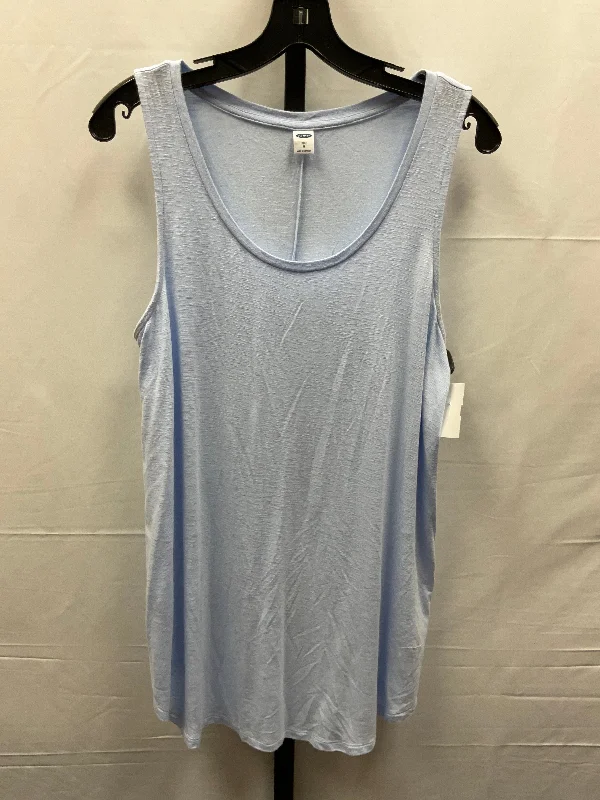 women's tops for those who prefer classic over trendy stylesBlue Top Sleeveless Basic Old Navy, Size M