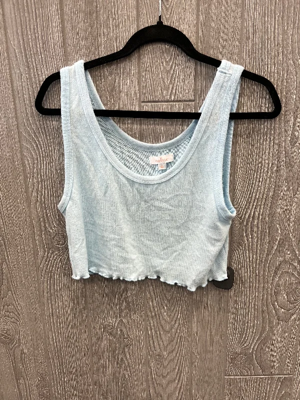 women's tops for those who want to stay on top of the latest fashion trends and wear pieces that are both stylish and on-trendBlue Top Sleeveless Colsie, Size L