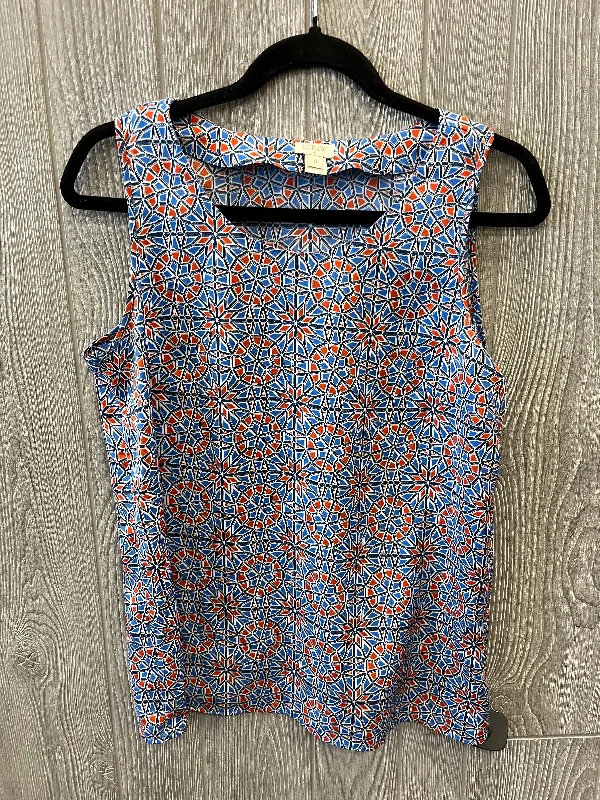 women's tops with embroidery detailsBlue Top Sleeveless J. Crew, Size S