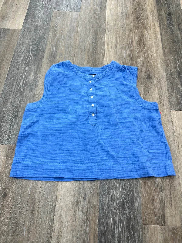 women's tops for those who want to create outfits that are both trendy and timelessBlue Top Sleeveless J. Crew, Size Xl