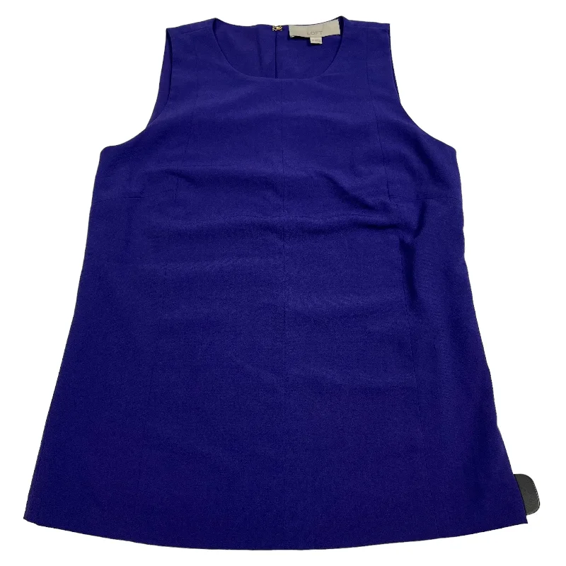 trendy women's topsBlue Top Sleeveless Loft, Size Xs