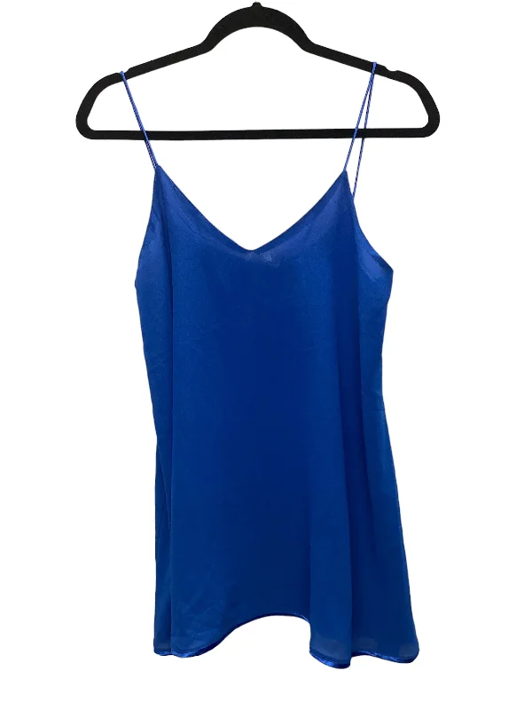 women's tops for wedding guest attireBlue Top Sleeveless Umgee, Size S