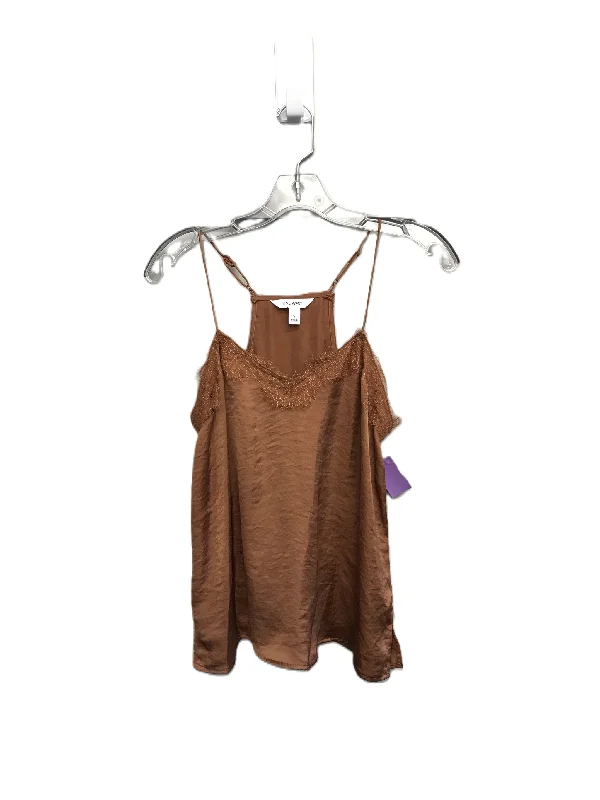 women's tops with sequin embellishmentsBrown Top Sleeveless By Nine West, Size: S