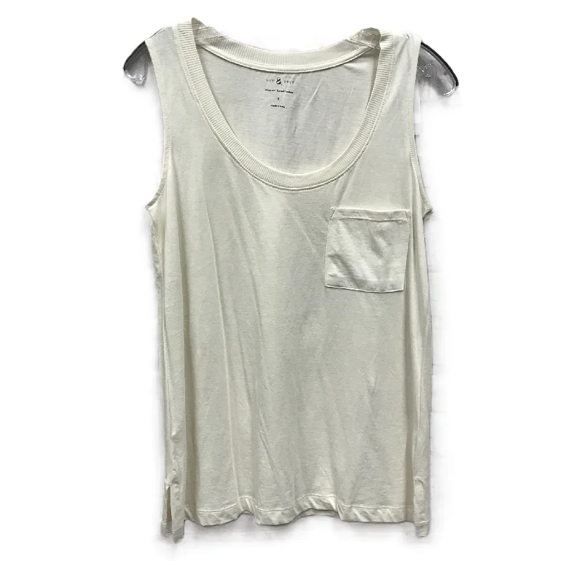 women's tops with geometric patternsCream Top Sleeveless By Lou And Grey, Size: S