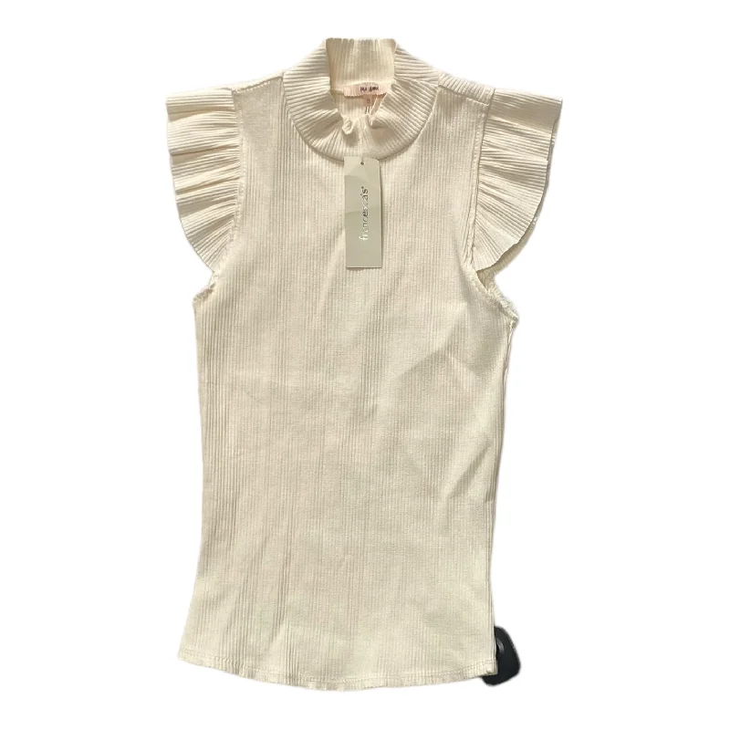 women's tops for those who want to stay cool and chic during warmer weatherCream Top Sleeveless Mi Ami, Size Xs