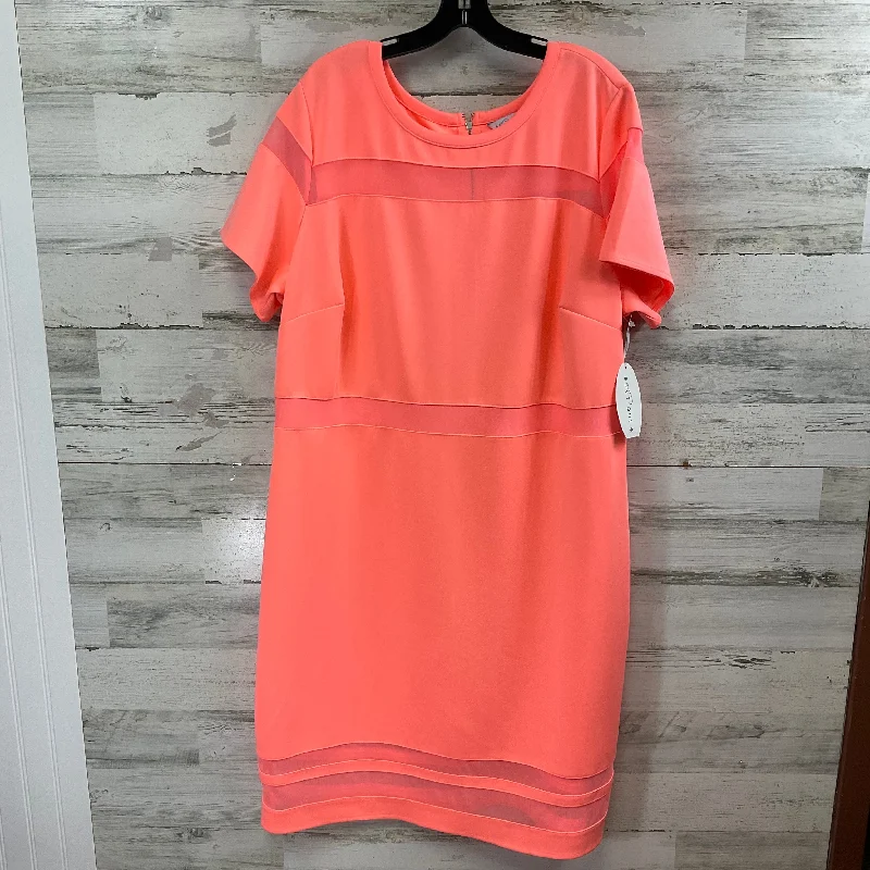 women's apple-shaped body dressesDress Casual Short By Boutique + In Orange, Size: 3x