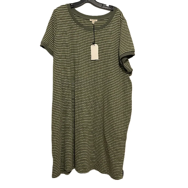 women's high-end dressesDress Casual Short By Cotton Bleu In Green, Size: 3x