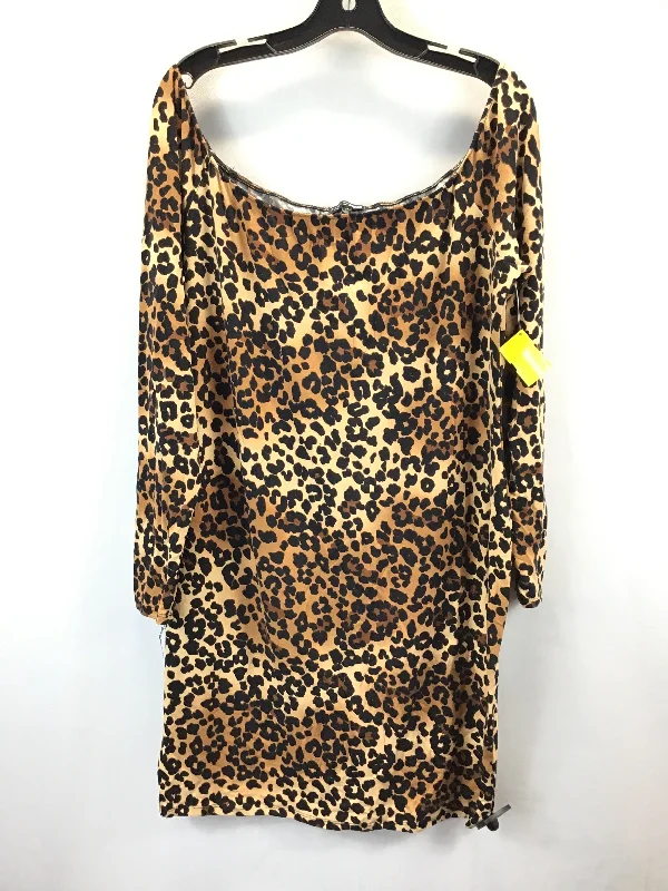 women's mother of the bride dressesDress Casual Short By Fashion Nova In Leopard Print, Size: 2x