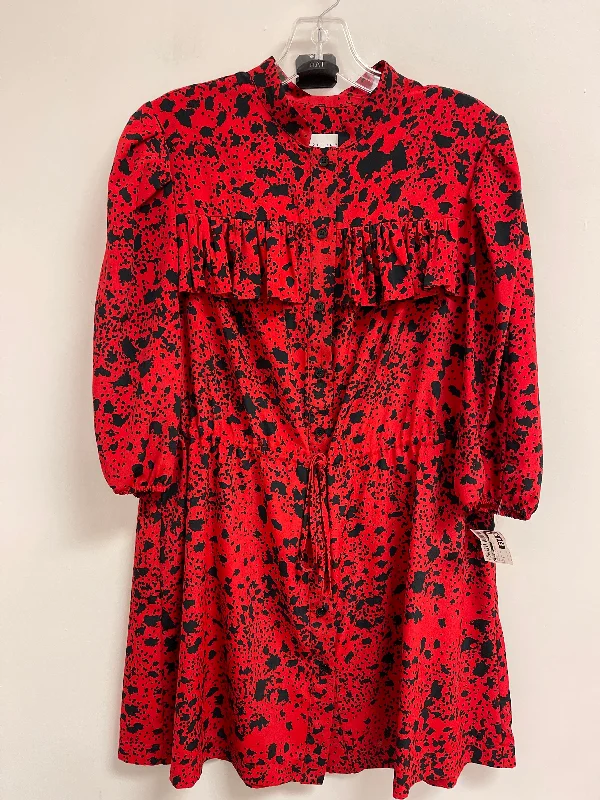 women's tall dressesDress Casual Short By Topshop In Red Black, Size: S