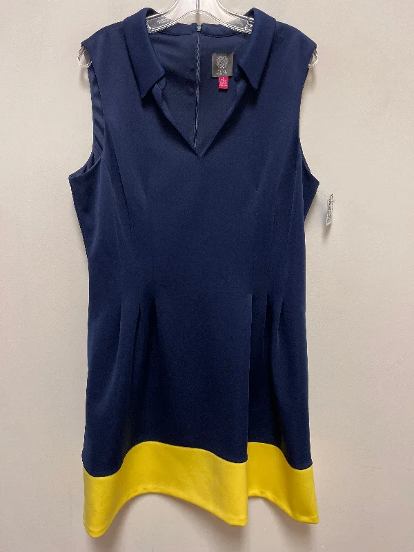 women's midi dressesDress Casual Short By Vince Camuto In Blue & Yellow, Size: Xl