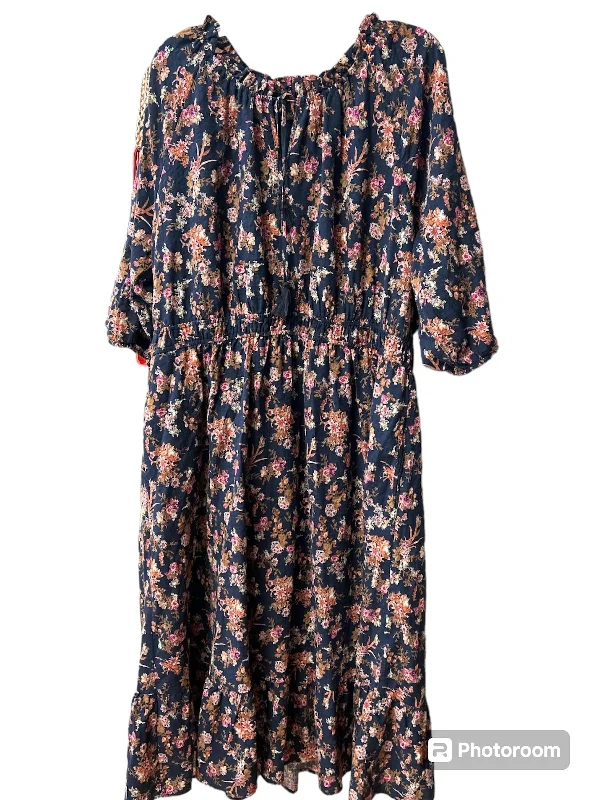 women's boho dressesFloral Print Dress Designer Frye, Size 2x