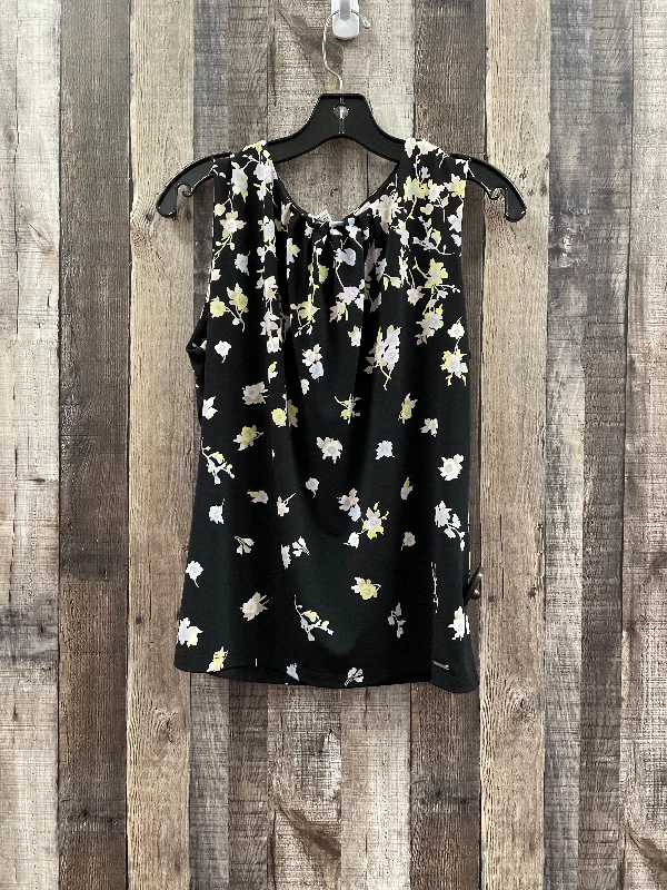 women's tops for date nightsFloral Print Top Sleeveless Calvin Klein, Size L