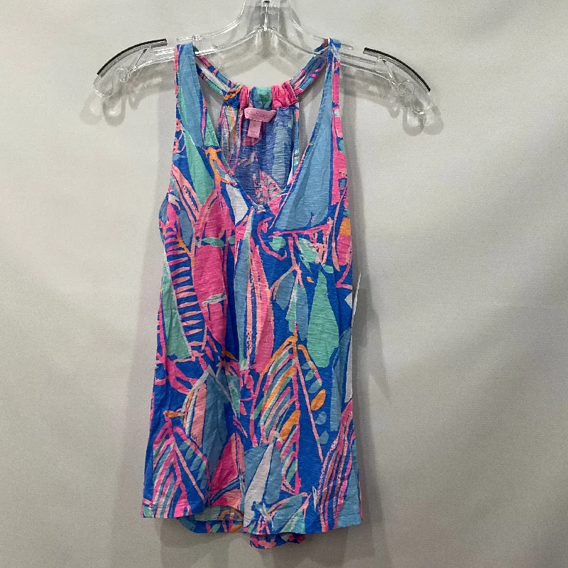 women's tops for statement-making outfitsFloral Print Top Sleeveless Lilly Pulitzer, Size Xs