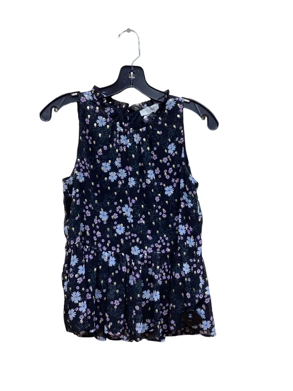 women's tops for those who appreciate subtle and muted tonesFloral Print Top Sleeveless Loft, Size S