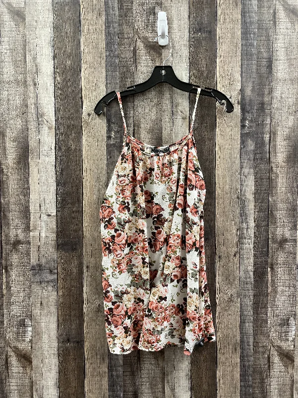 lace women's topsFloral Print Top Sleeveless Vibe, Size S