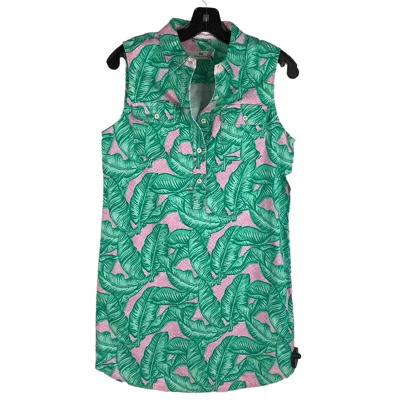 women's ethical fashion dressesGreen & Pink Dress Designer Vineyard Vines, Size 2