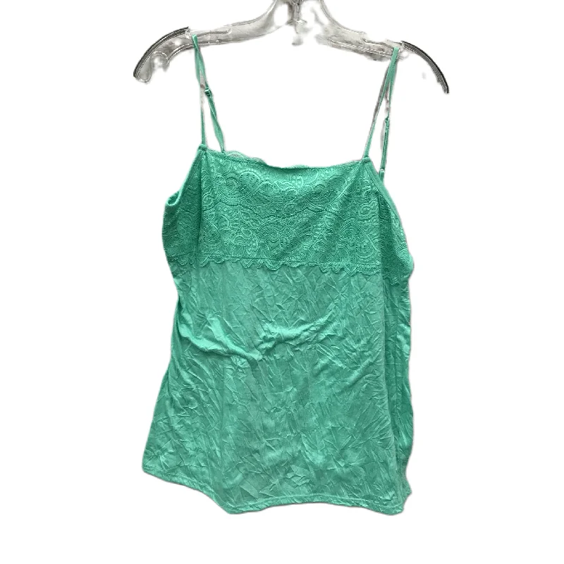 women's tops with built-in brasGreen Top Sleeveless By Maurices, Size: Xl