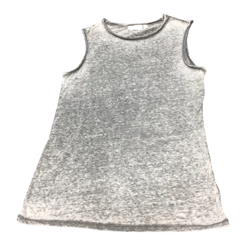 women's tops for those who want to add a touch of sophistication to their casual attireGrey Top Sleeveless Basic Rd Style, Size M