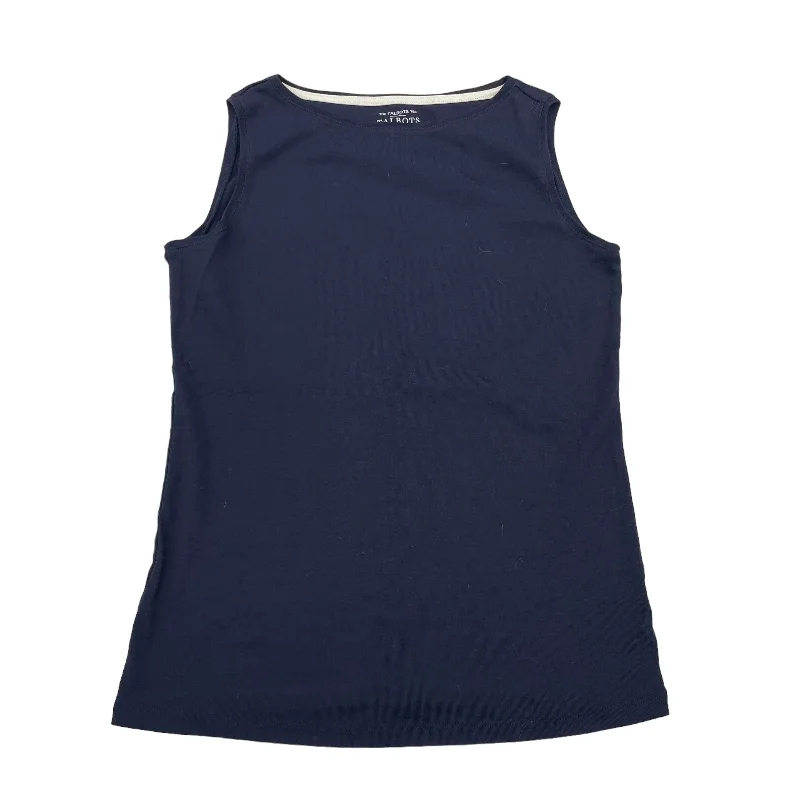 women's tops for those who want to make a fashion statementNavy Top Sleeveless Talbots, Size Petite   S