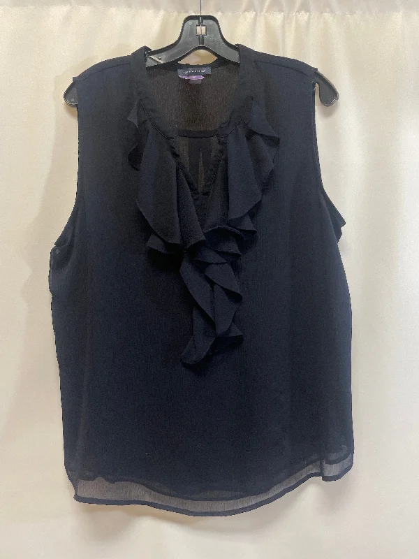 cozy women's tops for fall and winterNavy Top Sleeveless Tommy Hilfiger, Size Xl