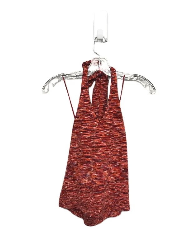 women's tops for mixing and matching with different bottomsOrange & Red Top Sleeveless By Loft, Size: S