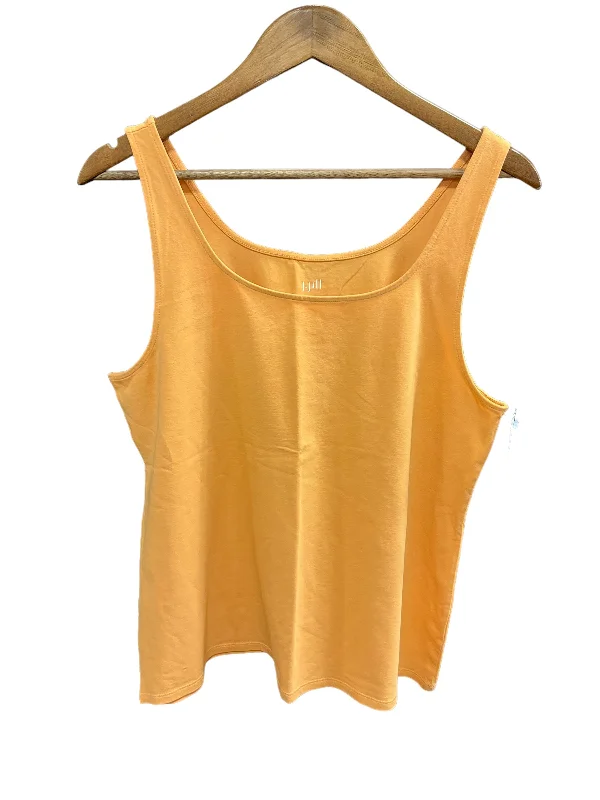 women's tops for fashion-conscious professionalsOrange Top Sleeveless Basic J. Jill, Size Xl