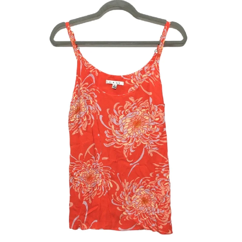 women's tops with bell sleevesOrange Top Sleeveless Cabi, Size S