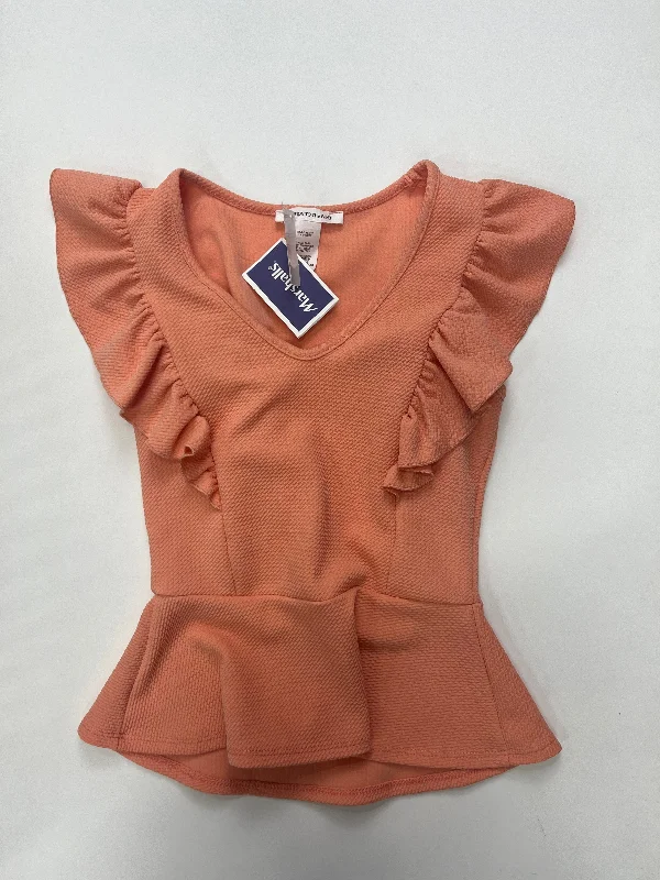 women's stylish topsOrange Top Sleeveless Caution To The Wind NWT, Size Xs