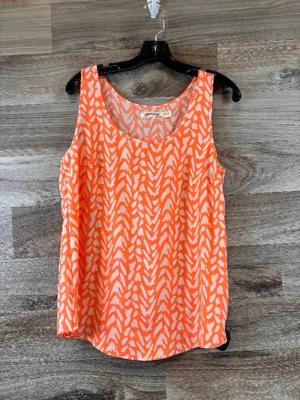 women's tops for those who appreciate subtle and muted tonesOrange Top Sleeveless Faded Glory, Size M